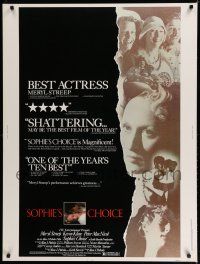 2c352 SOPHIE'S CHOICE 30x40 '82 Alan J. Pakula directed, Meryl Streep, Kevin Kline, Peter MacNicol