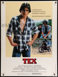 2c365 TEX 30x40 '82 young Matt Dillon, Meg Tilly & Emilio Estevez, from S.E. Hinton's novel!