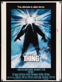 2c367 THING 30x40 '82 John Carpenter, cool sci-fi horror art, the ultimate in alien terror!