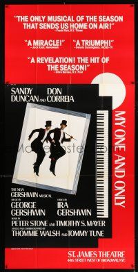 2c052 MY ONE & ONLY stage play 3sh '83 Gershwin, Broadway, Sandy Duncan & Don Correia!