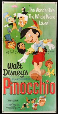 2c054 PINOCCHIO 3sh R62 Disney classic fantasy cartoon about a wooden boy who wants to be real!