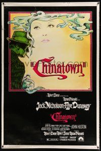 2c390 CHINATOWN 40x60 '74 art of Jack Nicholson & Faye Dunaway by Jim Pearsall, Roman Polanski