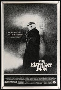 2c401 ELEPHANT MAN 40x60 '80 John Hurt is not an animal, Anthony Hopkins, directed by David Lynch!