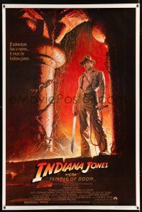2c416 INDIANA JONES & THE TEMPLE OF DOOM 40x60 '84 full-length art of Harrison Ford by Bruce Wolfe
