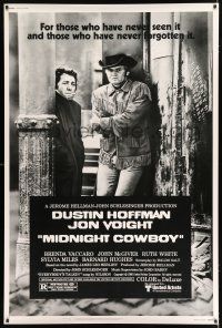 2c421 MIDNIGHT COWBOY 40x60 R80 Dustin Hoffman, Jon Voight, John Schlesinger classic!