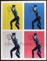 2c086 BATMAN RETURNS 27x35 art print '92 Warhol-esque quadtych of sexy Michelle Pfeiffer!