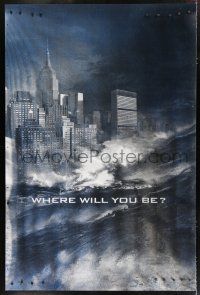 2c144 DAY AFTER TOMORROW lenticular bus stop '04 city in tidal wave & freezing!