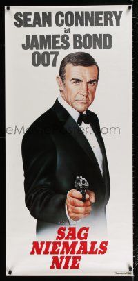 2c166 NEVER SAY NEVER AGAIN German poster '83 art of Sean Connery as James Bond 007 w/gun!