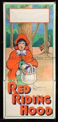 2c157 RED RIDING HOOD stage play English 3sh '30s stone litho of Red w/wolf trailing behind!
