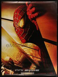 2c167 SPIDER-MAN DS teaser French 1p '02 Tobey Maguire w/WTC towers in eyes, Marvel Comics!