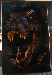 2c029 JURASSIC PARK 2 lenticular teaser 1sh '96 The Lost World, cool image of giant dinosaur!