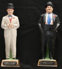 2c009 LAUREL & HARDY set of 2 china figurine decanters '71 Heirlooms of Tomorrow, limited edition!