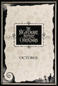 2c016 NIGHTMARE BEFORE CHRISTMAS blackboard & calendar set '93 Tim Burton, Halloween, rare!