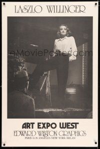 2c076 LASZLO WILLINGER ART EXPO WEST 25x38 art exhibition '80 great image of Marlene Dietrich!