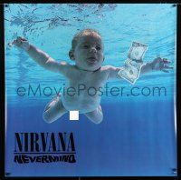 2c197 NIRVANA record store 40x40 music poster '91 Nevermind, classic grunge, band's break-out album