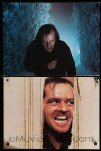 2c097 SHINING set of 8 color 15x20 stills '80 King & Kubrick horror, crazy Jack Nicholson!