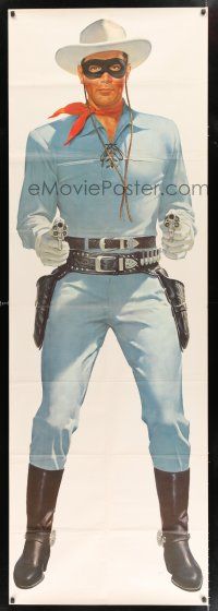 2c221 LONE RANGER special 25x75 '56 cool full-length art of masked hero Clayton Moore!