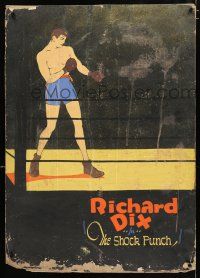 2c006 SHOCK PUNCH hand painted 27x38 poster '25 boxer Richard Dix in boxing ring in classic pose!