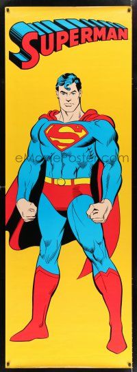2c226 SUPERMAN special 26x74 '87 great full-length artwork of classic comic superhero!