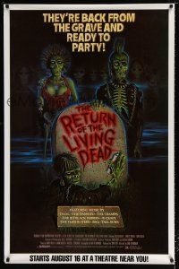 2c266 RETURN OF THE LIVING DEAD half subway '85 punk rock zombies by tombstone ready to party!