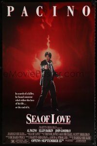 2c268 SEA OF LOVE half subway '89 Ellen Barkin is either the love of Al Pacino's life or the end!