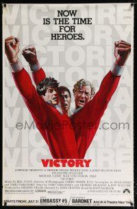 2c271 VICTORY half subway '81 art of soccer players Stallone, Caine & Pele by Jarvis!