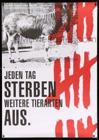 2c171 JEDEN TAG STERBEN WEITERE TIERARTEN AUS Swiss '91 image of now extinct plains zebra, quagga!
