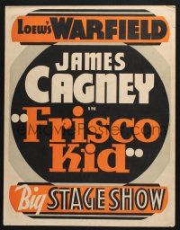 2c067 FRISCO KID trolley card '35 James Cagney, Margaret Lindsay, cool art deco design!