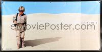2c132 PHANTOM MENACE vinyl banner '99 George Lucas, Star Wars Episode I, Anakin w/Vader shadow!