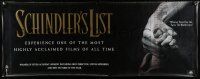 2c136 SCHINDLER'S LIST video vinyl banner '93 Steven Spielberg, Liam Neeson, Ralph Fiennes