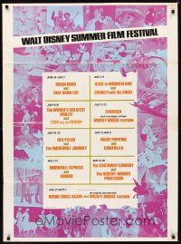 2c254 WALT DISNEY SUMMER FILM FESTIVAL 1sh '70s Lady & the Tramp, Fantasia, Old Yeller!