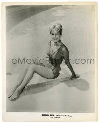 2d150 BARBARA EDEN 8x10 still '50s sexy full-length swimsuit portrait smiling by swimming pool!