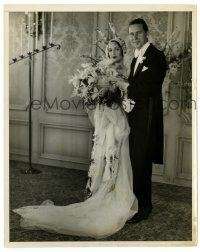 2d162 BEBE DANIELS/BEN LYON 8x10.25 news photo '30 Hollywood couple just married in Los Angeles!