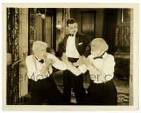 2d199 BOOSTER 8x10.25 still '27 Charley Chase in tuxedo watches two old men fighting!