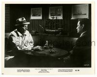 2d223 CAPE FEAR 8x10.25 still '62 tense scene of smoking Robert Mitchum & Gregory Peck at table!
