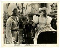2d225 CAPTAIN BLOOD 8x10 still '35 Errol Flynn smiles at pretty Olivia De Havilland in carriage!