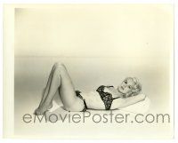 2d238 CARROLL BAKER 8x10.25 still '60s full-length in sexiest lingerie laying on floor!