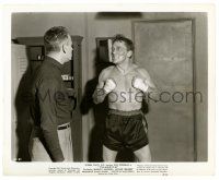 2d243 CHAMPION 8.25x10 still '49 angry bruised boxer Kirk Douglas w/ manager Paul Stewart, classic!