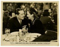2d255 CHRISTMAS IN CONNECTICUT 8x10.25 still '45 Stanwyck & Gardiner have a romantic dinner!