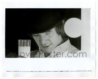 2d263 CLOCKWORK ORANGE deluxe 8x10 still '72 best c/u of Malcolm McDowell with glass of milk!
