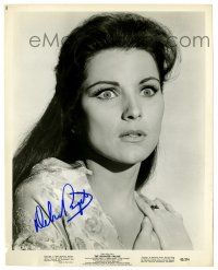2d004 DEBRA PAGET signed 8x10.25 still '63 great terrified close up from The Haunted Palace!