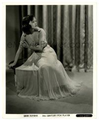 2d309 DIXIE DUNBAR 8.25x10 still '37 sexy portrait seated on table in sheer chiffon gown by Kornman