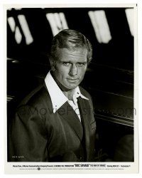 2d310 DOC SAVAGE 8x10.25 still '75 best close up of star Ron Ely, The Man of Bronze wearing suit!