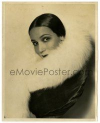 2d316 DOLORES DEL RIO deluxe 8x10 still '20s wonderful close up wearing fur by Russell Ball!