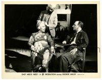 2d329 EAST MEETS WEST candid 8x10.25 still '36 George Arliss in Arabian costume on set w/ director!