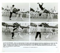 2d342 ENTER THE DRAGON 8.25x9.25 still '73 images of Bruce Lee defeating Robert Wall as Oharra!