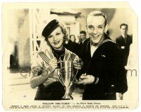 2d369 FOLLOW THE FLEET 8x10.25 still '36 smiling Fred Astaire & Ginger Rogers holding their trophy!