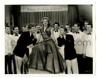 2d408 GIRL CRAZY deluxe 8x10 still '43 Judy Garland surrounded by a bunch of boys at her birthday!