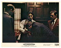 2d074 GODFATHER color 8x10 still '72 Castellano kisses the hand of Al Pacino, the new Godfather!