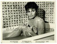 2d420 GOLDFINGER 8x10 still '64 c/u of sexy naked Bond girl Nadja Regin in bathtub!